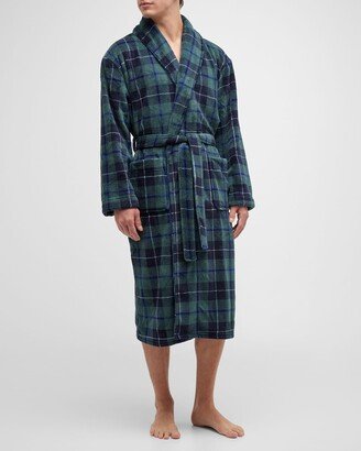 Men's Plaid Fleece Robe