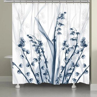 Radiant Blue Florals Shower Curtain