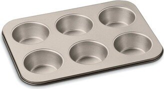 Chef's Classic 6 Cup Non-Stick Bronze Color Jumbo Muffin Pan - AMB-6JMPBZ