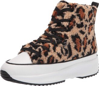 LAUREN-09 Women's Lace Up High Top Fur Sherpa Shearling Upper Sneaker