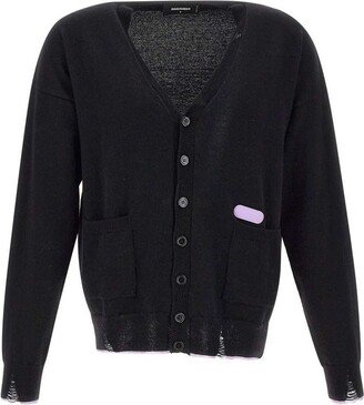 V-Neck Knitted Cardigan-CP