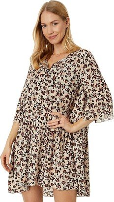 Leopard Turtle Cover-Up Loom (Paille) Women's Swimwear