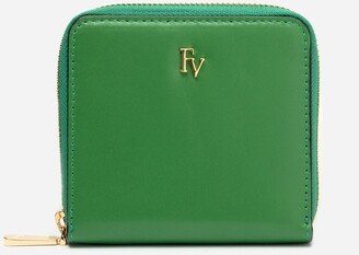 Zip Around French Purse Soft Nappa Green Oyster