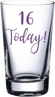 16 Today - Vinyl Sticker Decal Label For Glasses, Mugs, Containers, Gift. Happy Birthday, Celebrate, Party. Teenager Birthday. Sweet