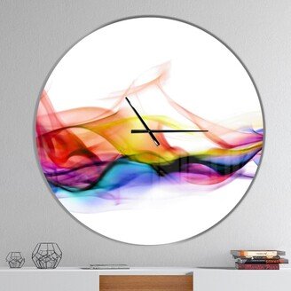 Designart 'Abstract Smoke' Oversized Modern Wall CLock