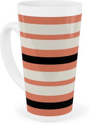 Mugs: Spooky Halloween Stripe Tall Latte Mug, 17Oz, Multicolor