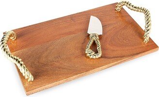 2-Piece Rope Cheese Board & Knife Set