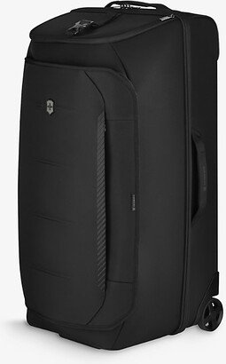 Black Crosslight Brand-badge Recycled-polyester Wheeled Duffer bag