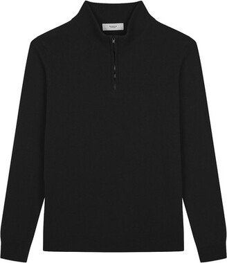 Men's Half Zip Merino Cashmere Blend Jumper