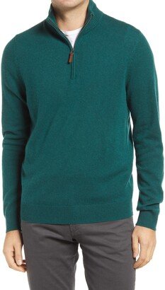 Cashmere Quarter Zip Pullover Sweater