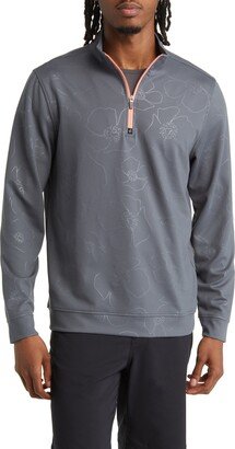 Swannies Krew Floral Quarter Zip Golf Pullover