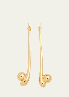 Adisa Drop Earrings in Nude Polished 18k Vermeil