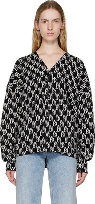 Black WD1 Graphic Cardigan