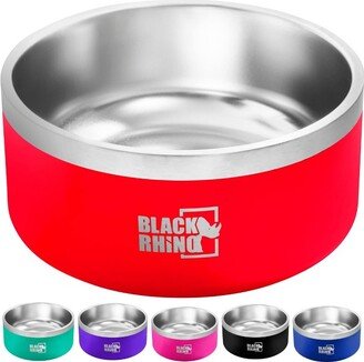 Black Rhino 42 Oz Double Insulated Stainless Steel Dog Bowls - Red