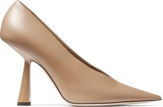 Maryanne 100mm leather pumps-AA