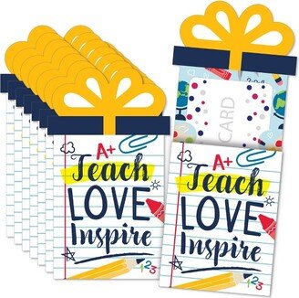 Big Dot of Happiness Back to School - First Day of School Classroom Money and Gift Card Sleeves - Nifty Gifty Card Holders - Set of 8