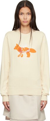 Beige Fox Cafe Kitsune Classic Sweatshirt