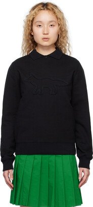 Black Contour Fox Sweatshirt