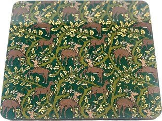 Laura B Interiors The Jewel Wild Deer Set Of Four Placemats