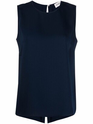 Less slit-detail sleeveless blouse