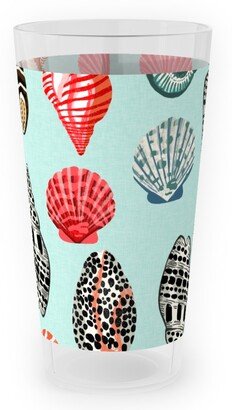 Outdoor Pint Glasses: Seashells Beach Summer - Mint Outdoor Pint Glass, Multicolor