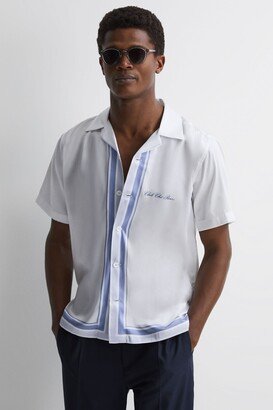 Ché Motif Cuban Collar Button-Through Shirt