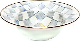 Mackenzie-Childs Sterling Check Enamel Serving Bowl