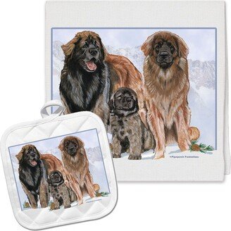 Leonberger Kitchen Dish Towel & Pot Holder Gift Set