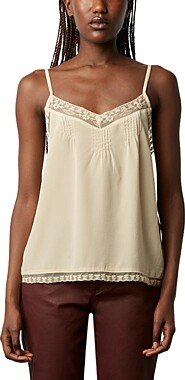 Clara Silk Lace Trim Camisole