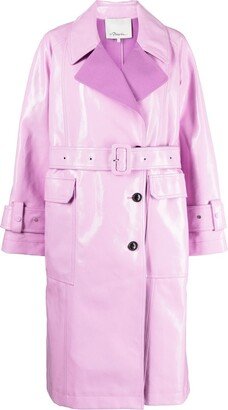 Laminated Cotton Canvas Trench Coat-AA