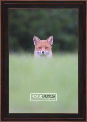 PosterPalooza 11x17 Contemporary Black Complete Wood Picture Frame with UV Acrylic, Foam Board Backing, & Hardware