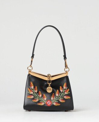 Vela bag in leather with embroidery