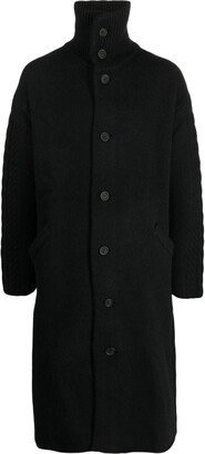 High-Neck Single-Breasted Coat-AC