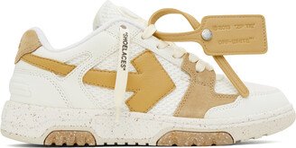 White & Beige Slim Out Of Office Sneakers-AA