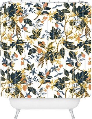 Autumnal Nature I Shower Curtain Blue