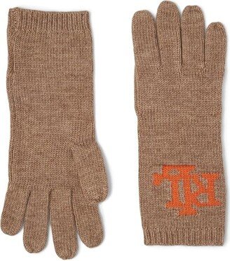 Logo Knit Glove (Camel/Orange) Gore-Tex Gloves