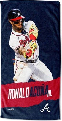 30x60 MLB Atlanta Braves 23 Ronald Acuna Jr. Player Printed Beach Towel