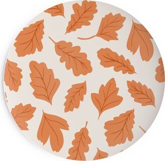 Salad Plates: Autumn Leaves - Orange On Cream Salad Plate, Orange