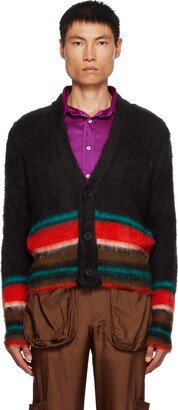 Edward Cuming Black Striped Cardigan