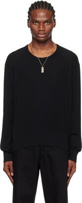 Black Dropped Shoulder Sweater