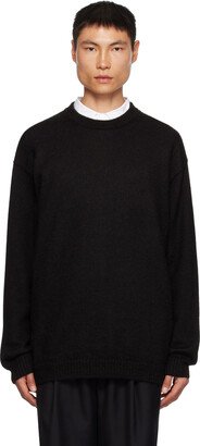 ATON Black Crewneck Sweater