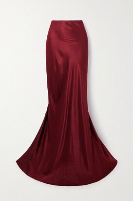 Madeleen Satin Maxi Skirt - Red