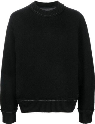 Logo-Plaque Crew-Neck Jumper