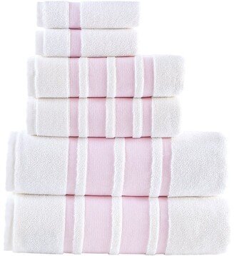 Contrast Border 6Pc Towel Set