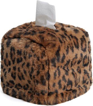 Leopard-Print Cube Tissue Box