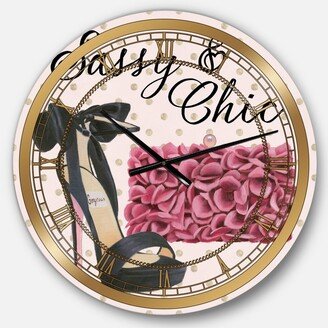 Designart Posh and Luxe Oversized Metal Wall Clock