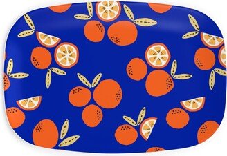 Serving Platters: Clemantine - Blue Serving Platter, Blue