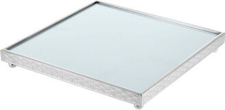 Sève d'Argent 32cm x 32cm silver-plated square tray