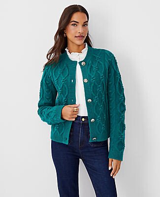 Relaxed Cable Cardigan