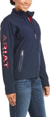 Female New Team Softshell Jacket Navy Usa 3X